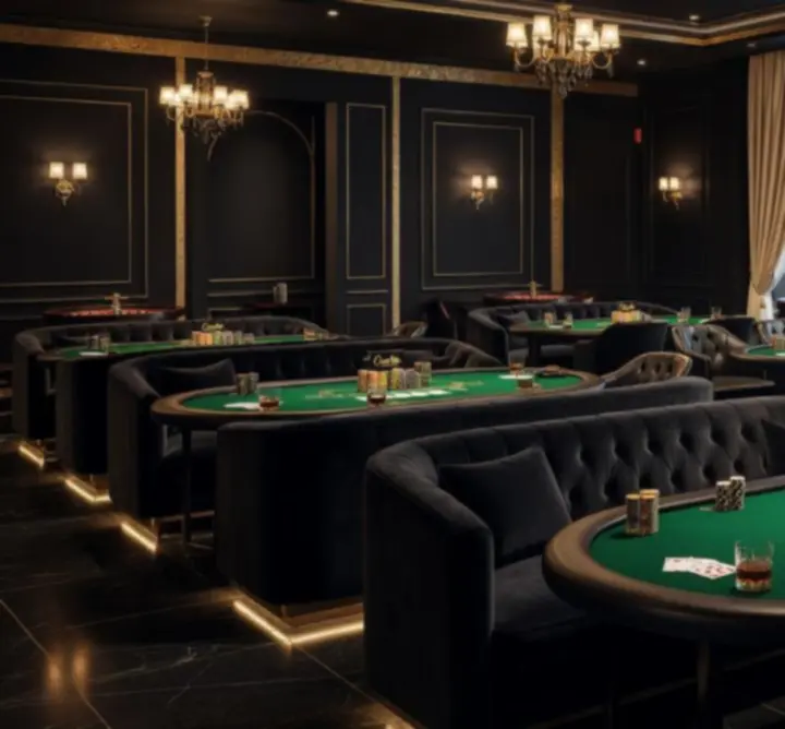 Luksusowy wieczór pokerowy w czarno-złotej aranżacji