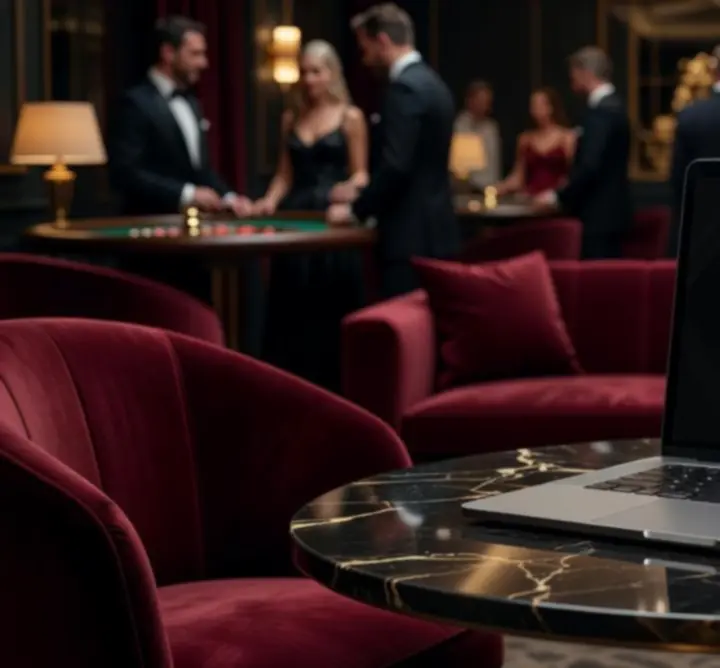 Rezerwacja wieczoru kasynowego online na laptopie
