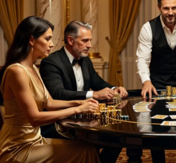 Elegancka sala pokerowa w stylu lounge