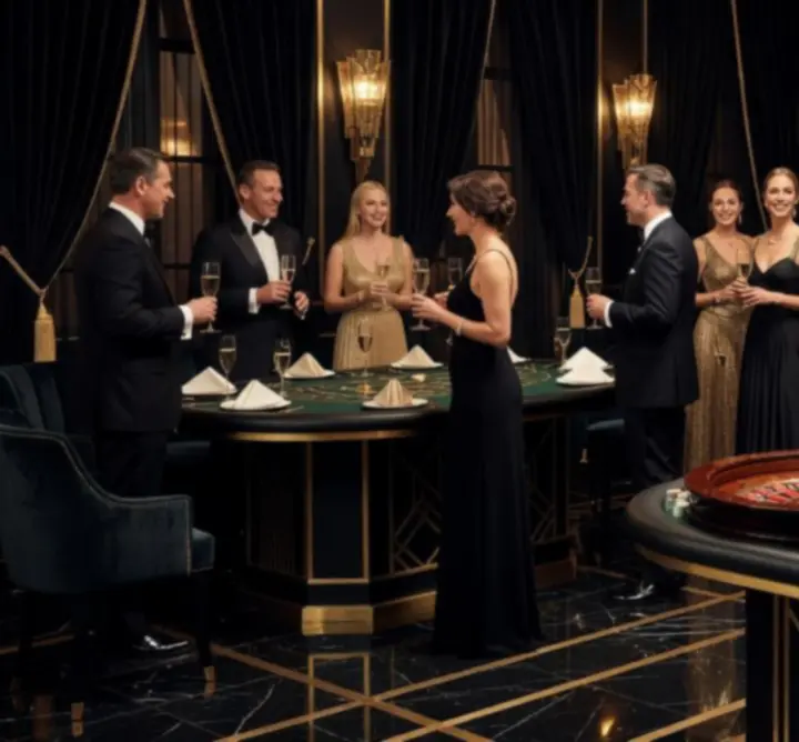 Elegancki wieczór kasynowy w stylowym lounge
